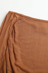 SWAYING/KNIT seamless round hem long skirt SW24SS3B23 clay color PS82